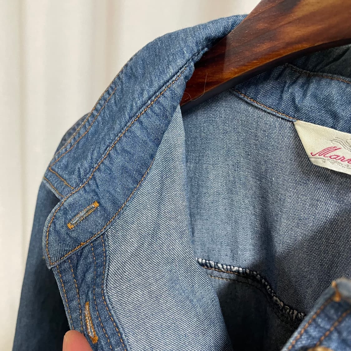 일본 빈티지 데님 롱원피스 상품이미지4