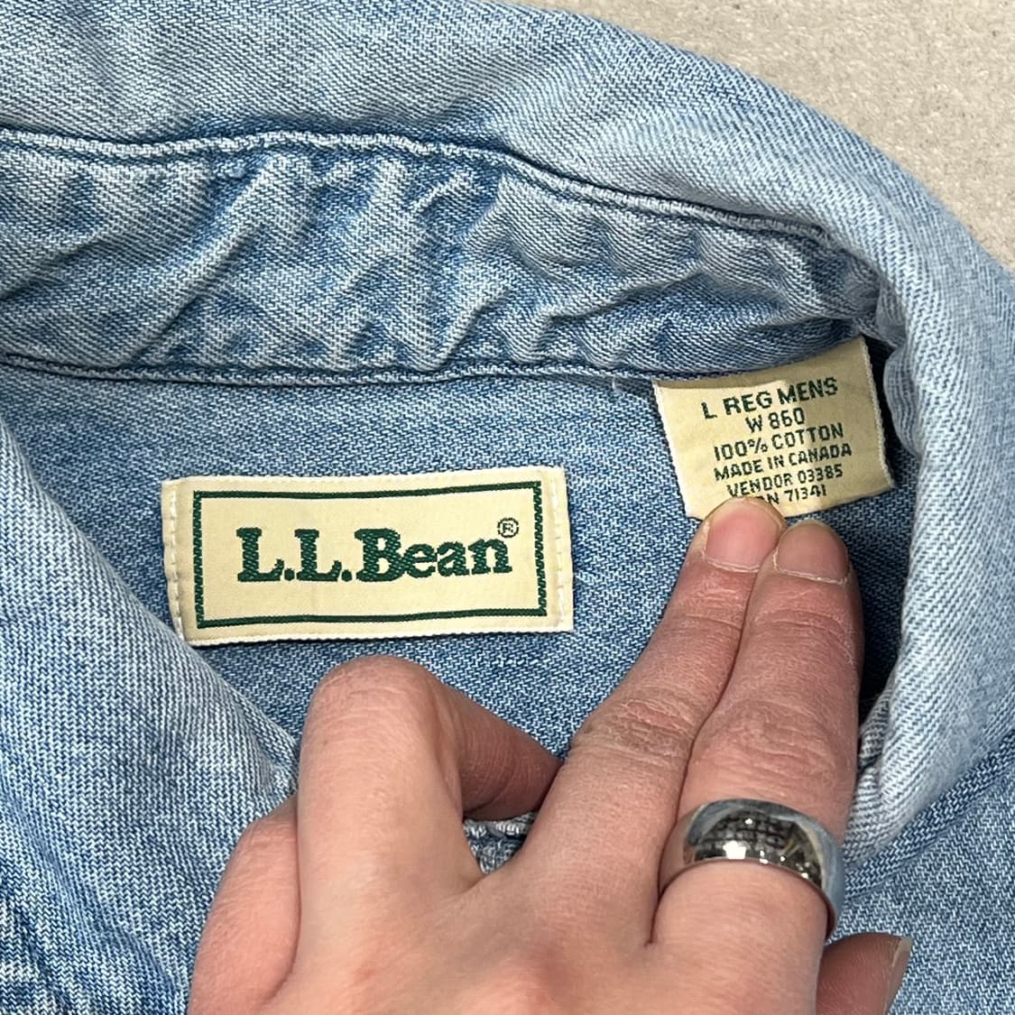 엘엘빈 워크 데님셔츠 s08850 상품이미지5