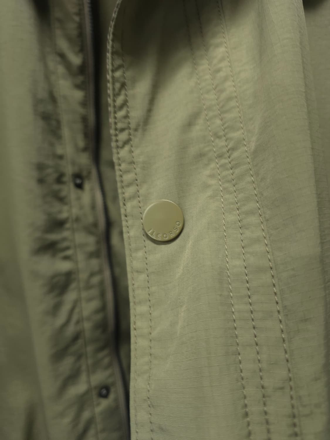 일꼬르소 레이어드 하단 스트링 나일론 자켓 카키(110) 상품이미지7