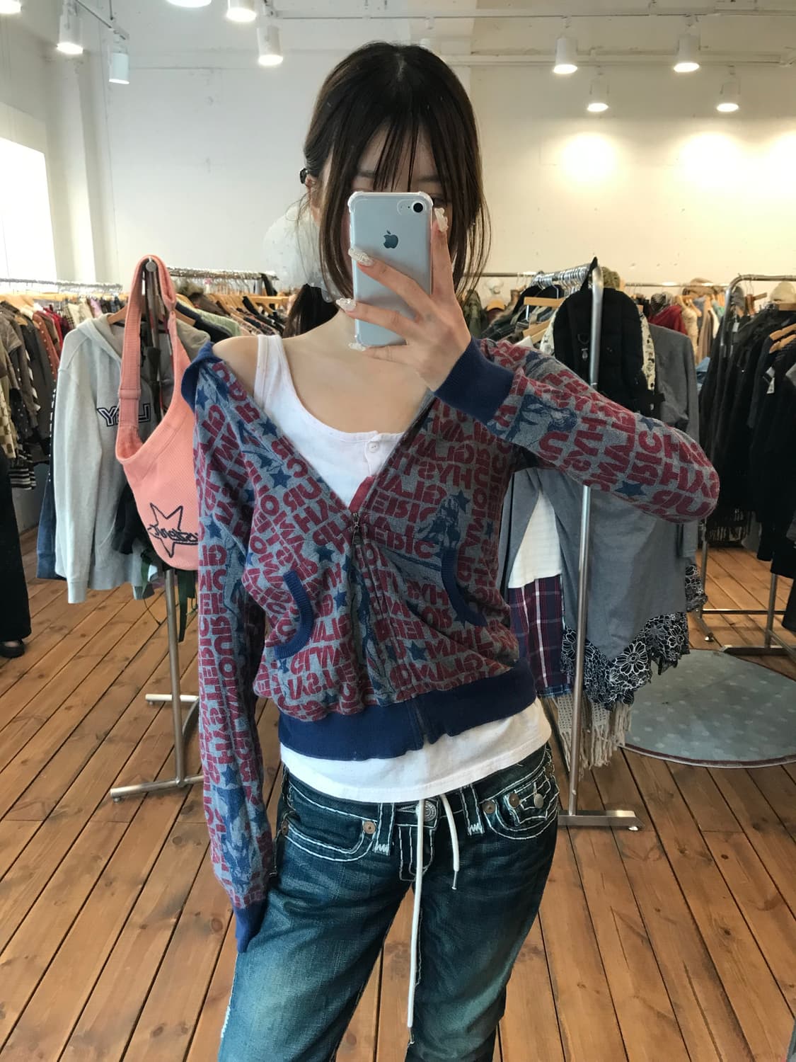 히스테릭글래머 스타 후드집업 상품이미지5