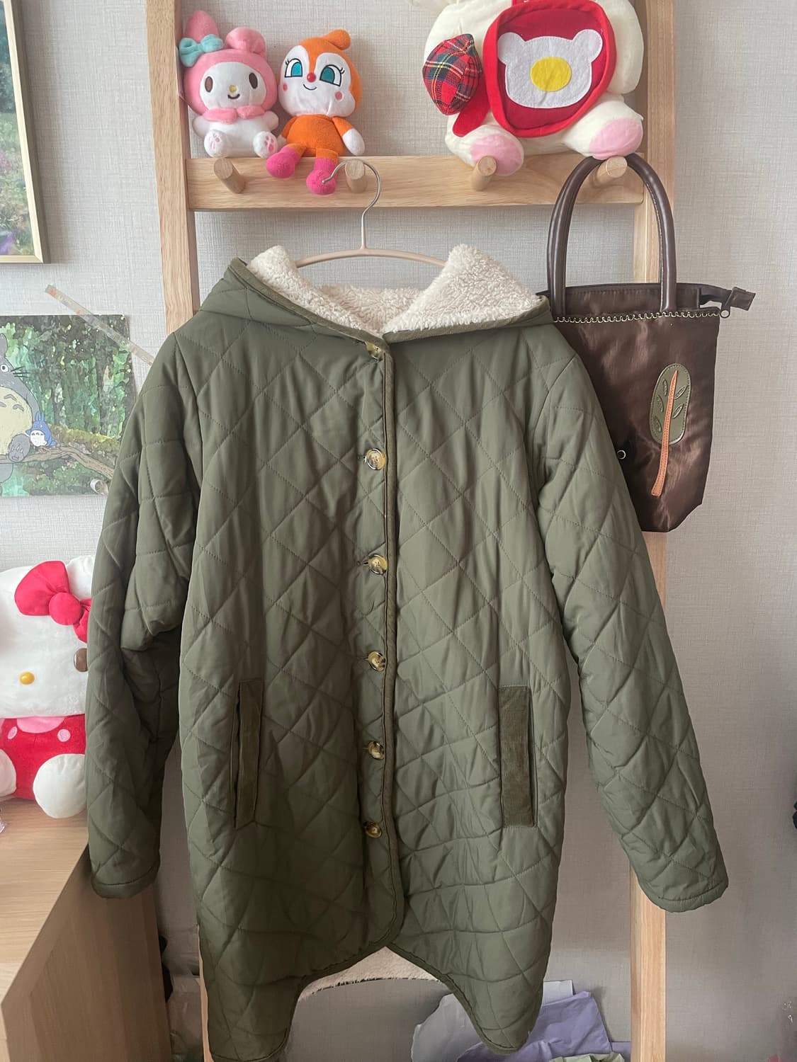 모리걸 빈티지 사만사모스 롱패딩 💚🤍 상품이미지3