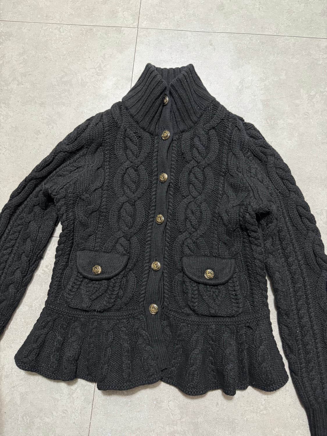 랄프로렌 폴로 주니어  빈티지 코튼  니트 가디건 자켓 44size   상품이미지3