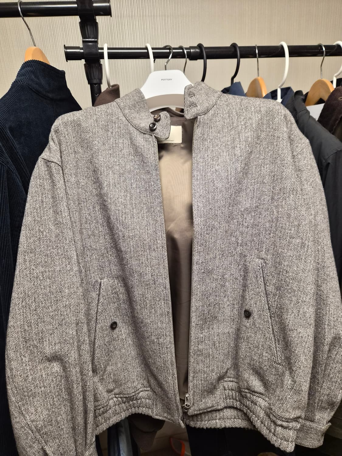 포터리 셔틀랜드 울 해링턴자켓 상품이미지5