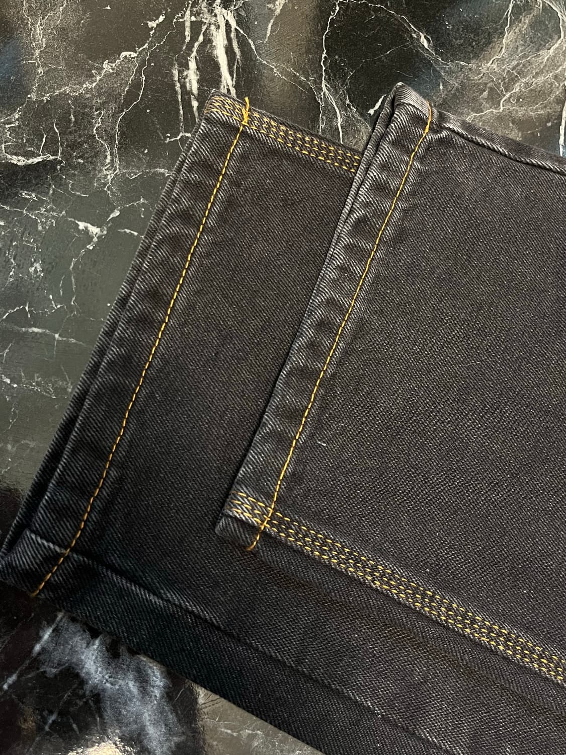 cash only 백포켓 자수 흑청데님 상품이미지3