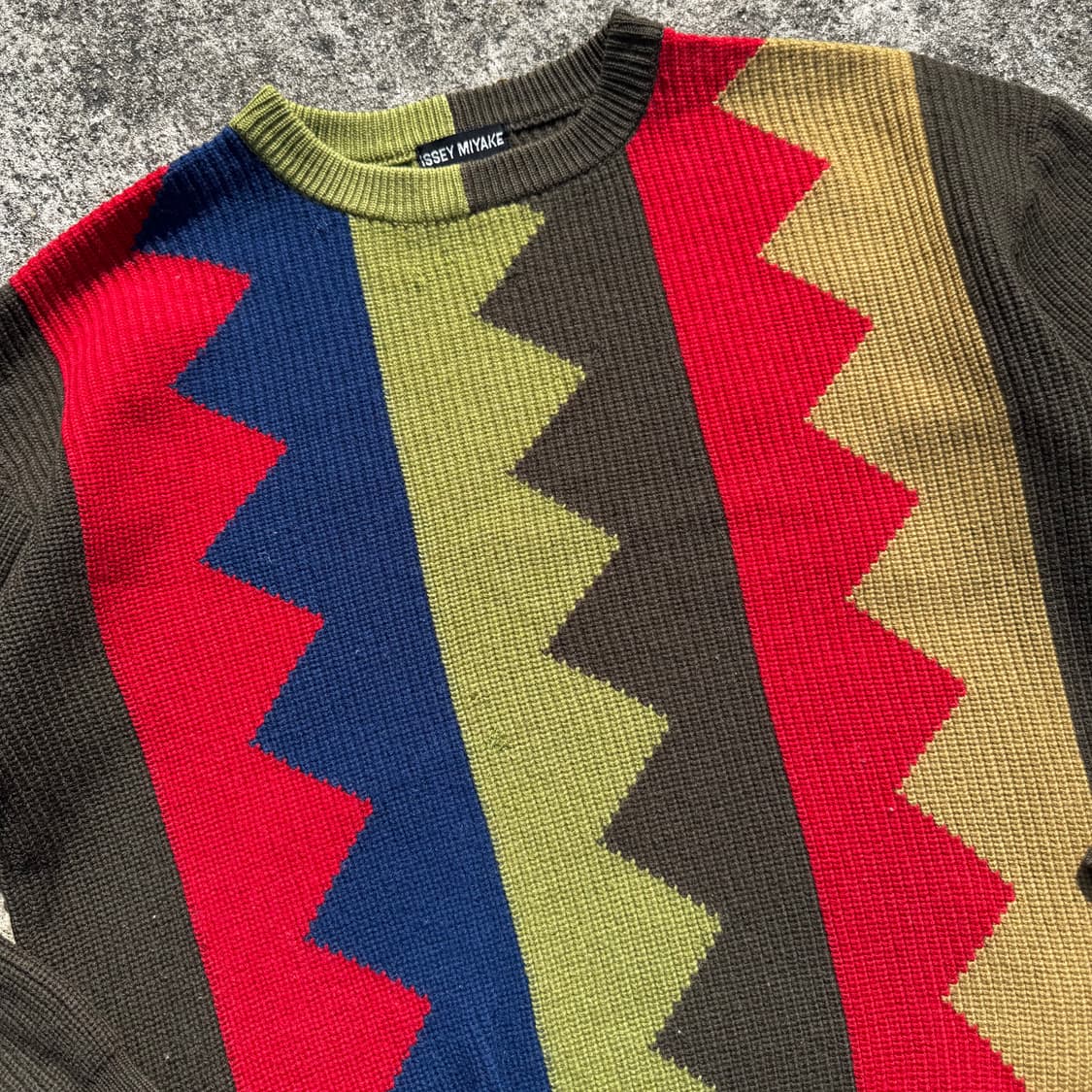 [M~L] Issey Miyake 이세이미야케 컬러블록 니트 상품이미지5