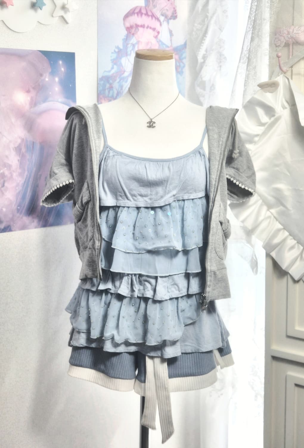 헤이세이 소다 후드 집업 세트 모리걸 히메갸루 여름코디 얼스뮤직 잉그니 상품이미지1