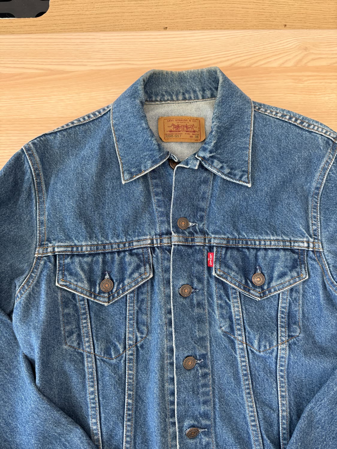 90s 빈티지 리바이스 70505 데님 트러커 자켓 상품이미지2