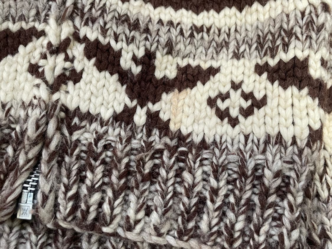 빈티지 캐나다 헤비 코위찬 니트 집업 J03585 상품이미지4