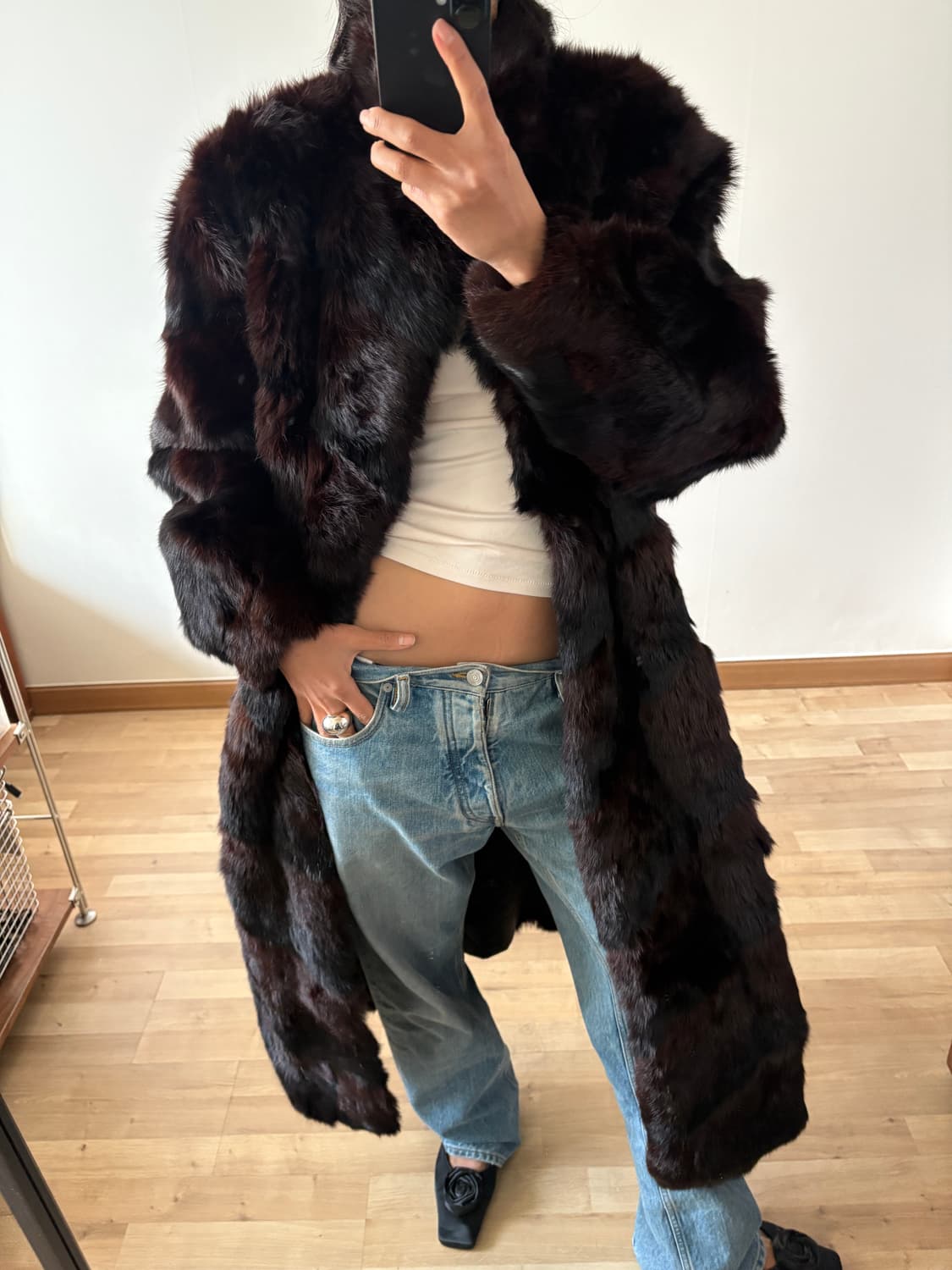 래빗 퍼코트 상품이미지1