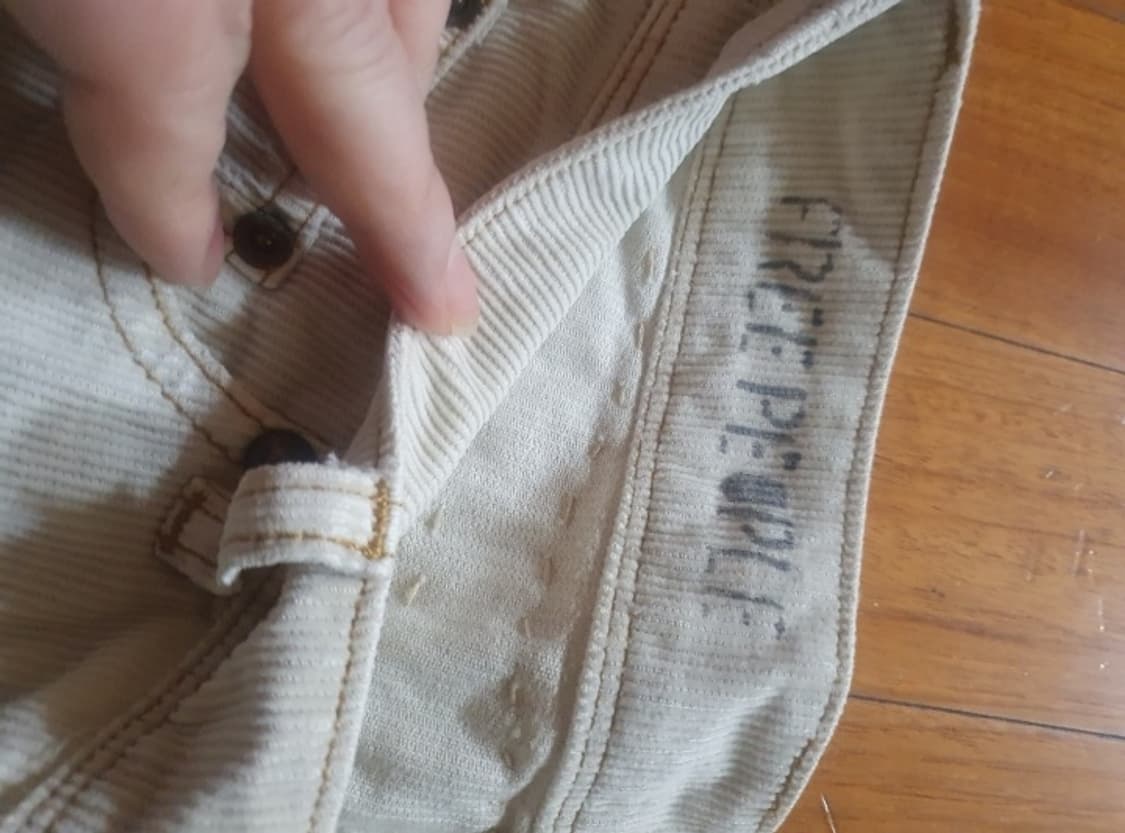 프리피플 자수 코듀로이 데미지 면바지 상품이미지3