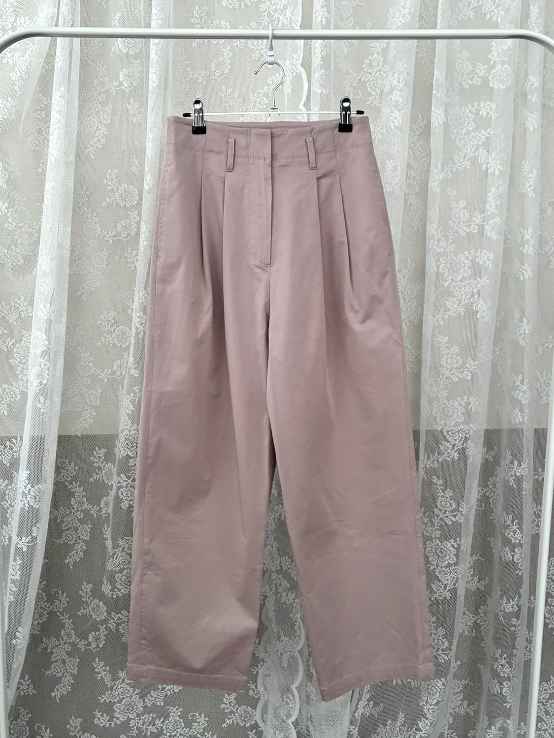 55) 시스티나 핀턱 코튼 슬랙스 인디핑크 상품이미지1