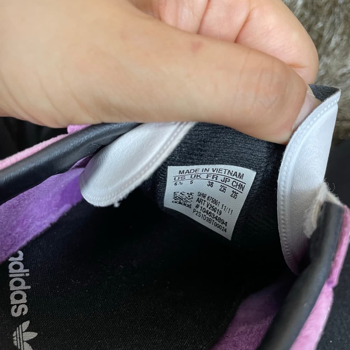 아디다스 adidas 퍼플 가젤 스웨이드 스니커즈 235 상품이미지6