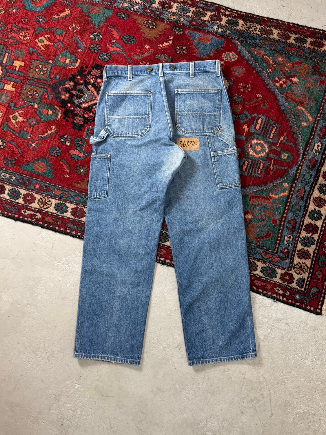 90's OG USA Made 칼하트 데님 더블니 칼하트 워크팬츠 썩블니 상품이미지4
