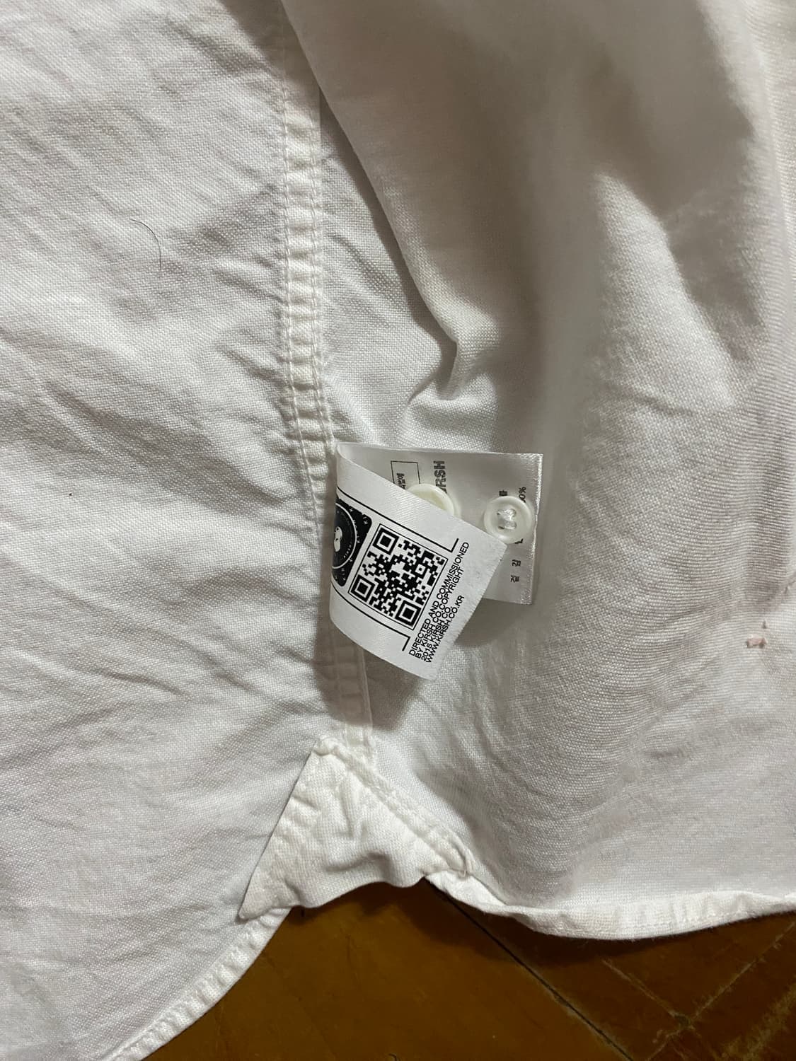 ANOBILIR KIRSH 화이트 옥스포드 셔츠 M (105) 상품이미지5