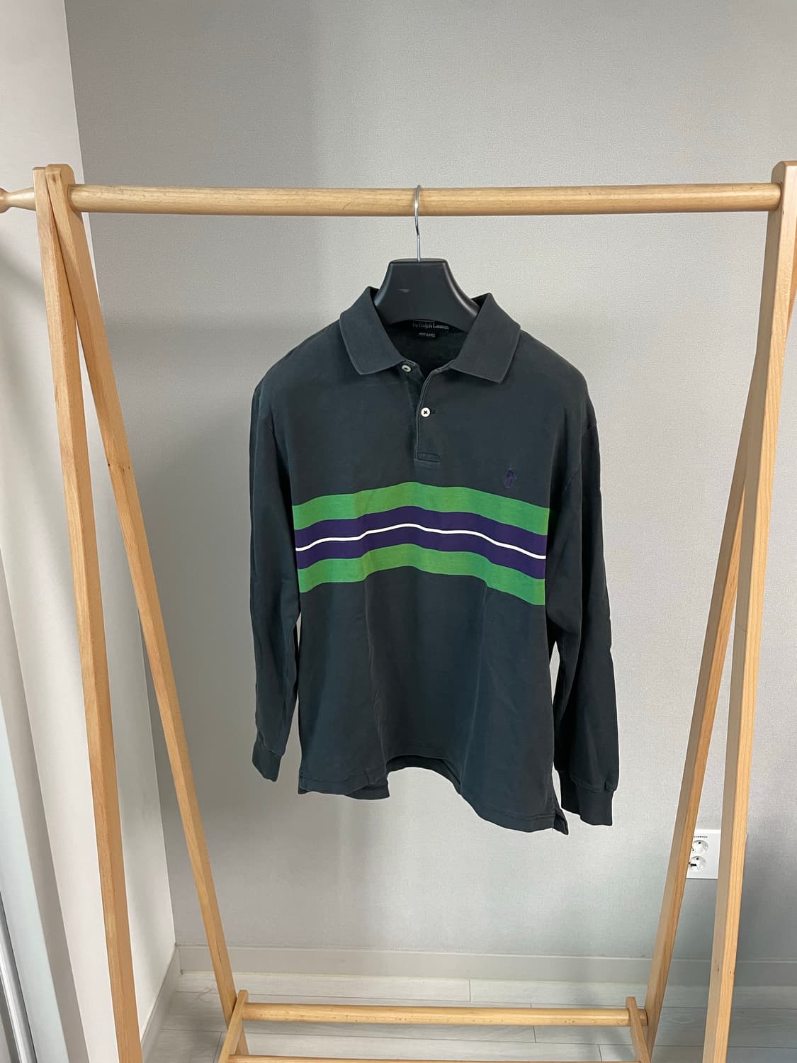 폴로 랄프로렌 스트라이프 긴팔 폴로 셔츠 상품이미지1