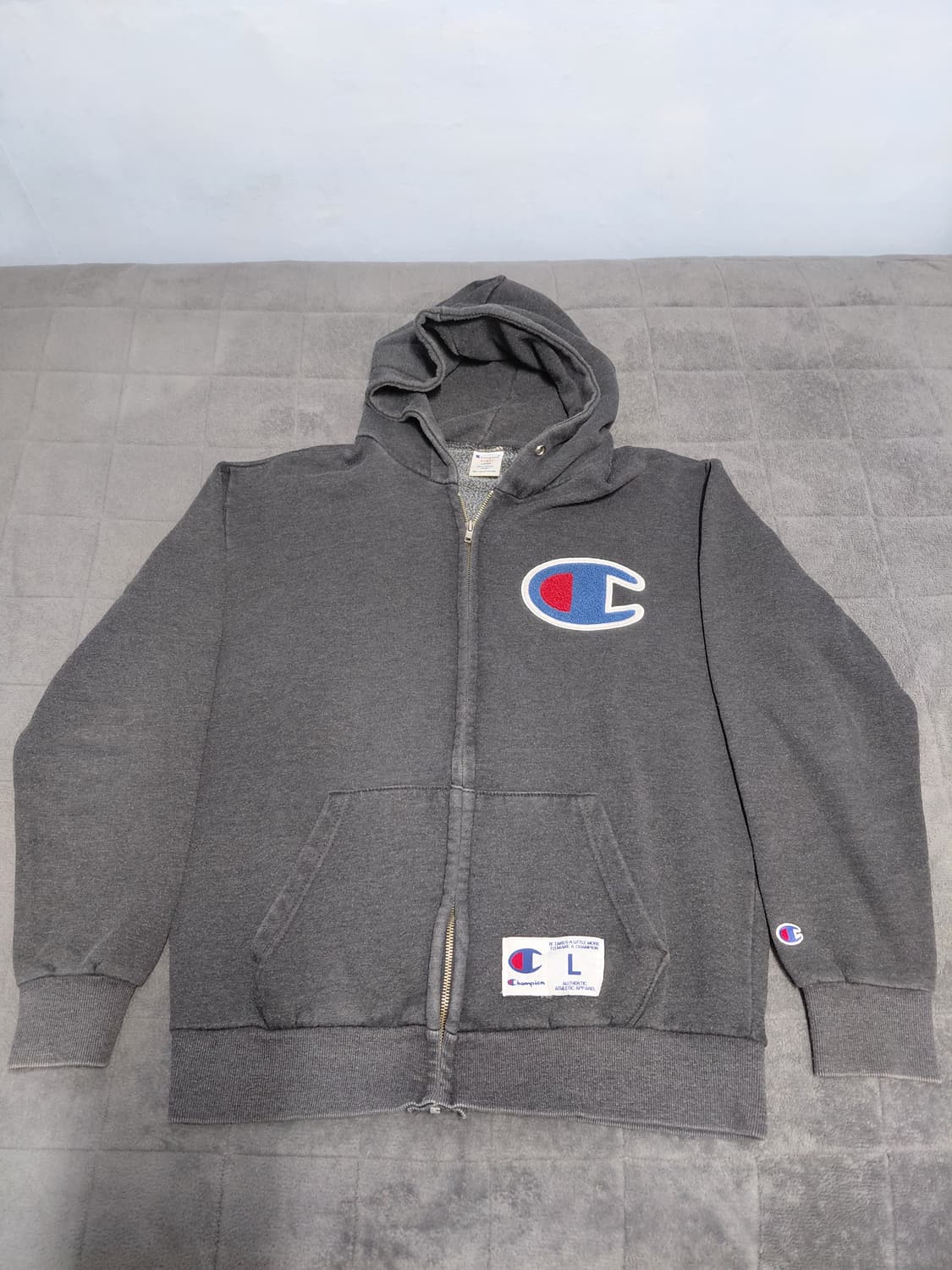 챔피온 리버스위브 빅 자수 로고 후드 집업 L 상품이미지1