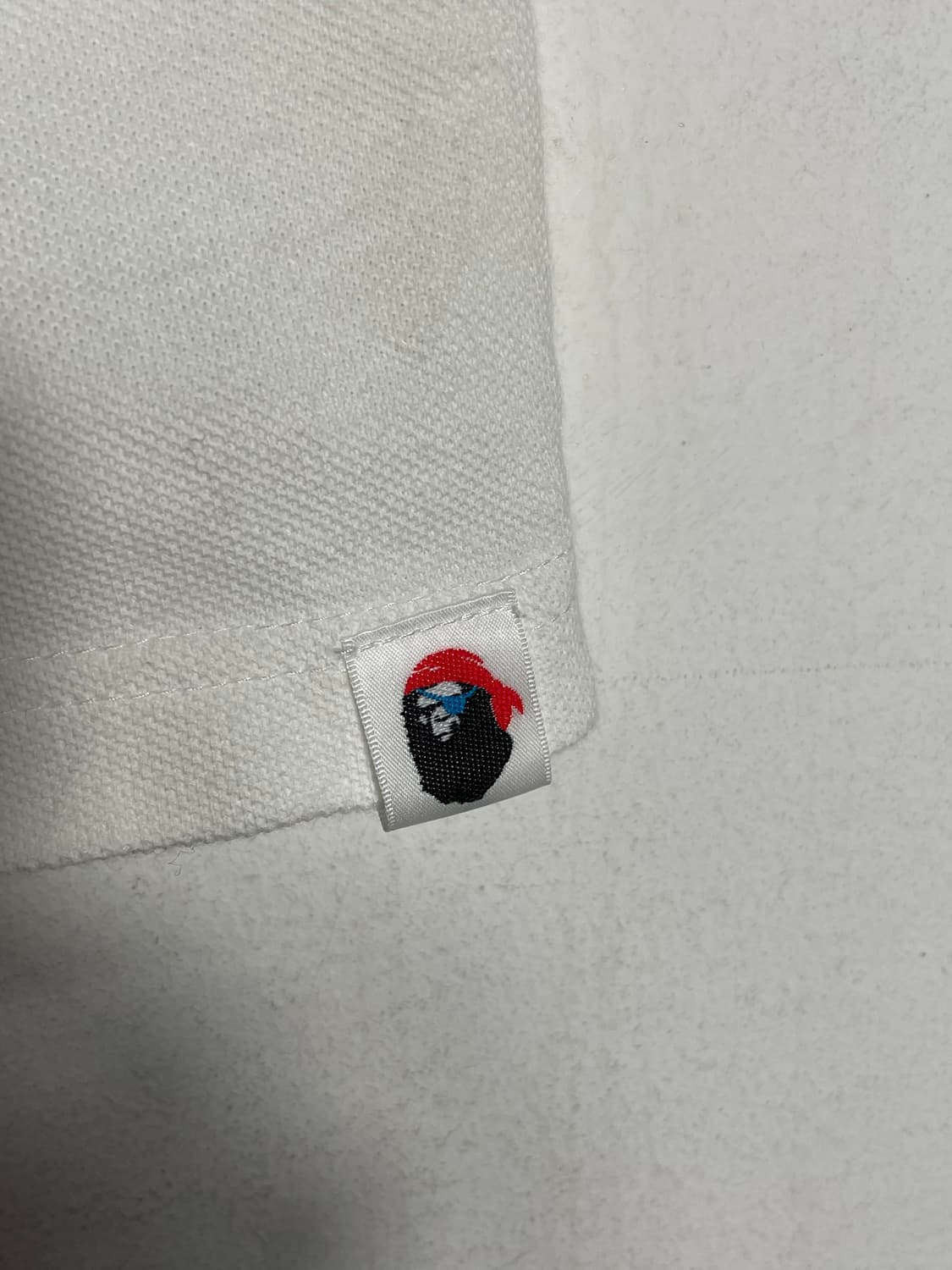 베이프 원피스 해골 흰색 반팔 카라티(130) 상품이미지8