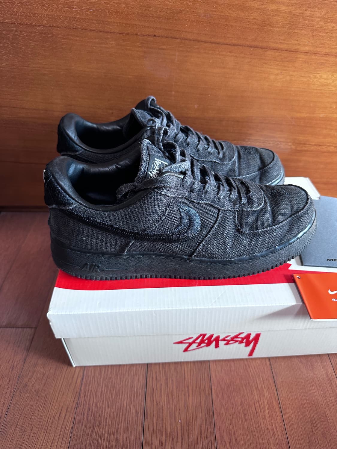 [280] 나이키 스투시 에어포스1 트리플 블랙 상품이미지3