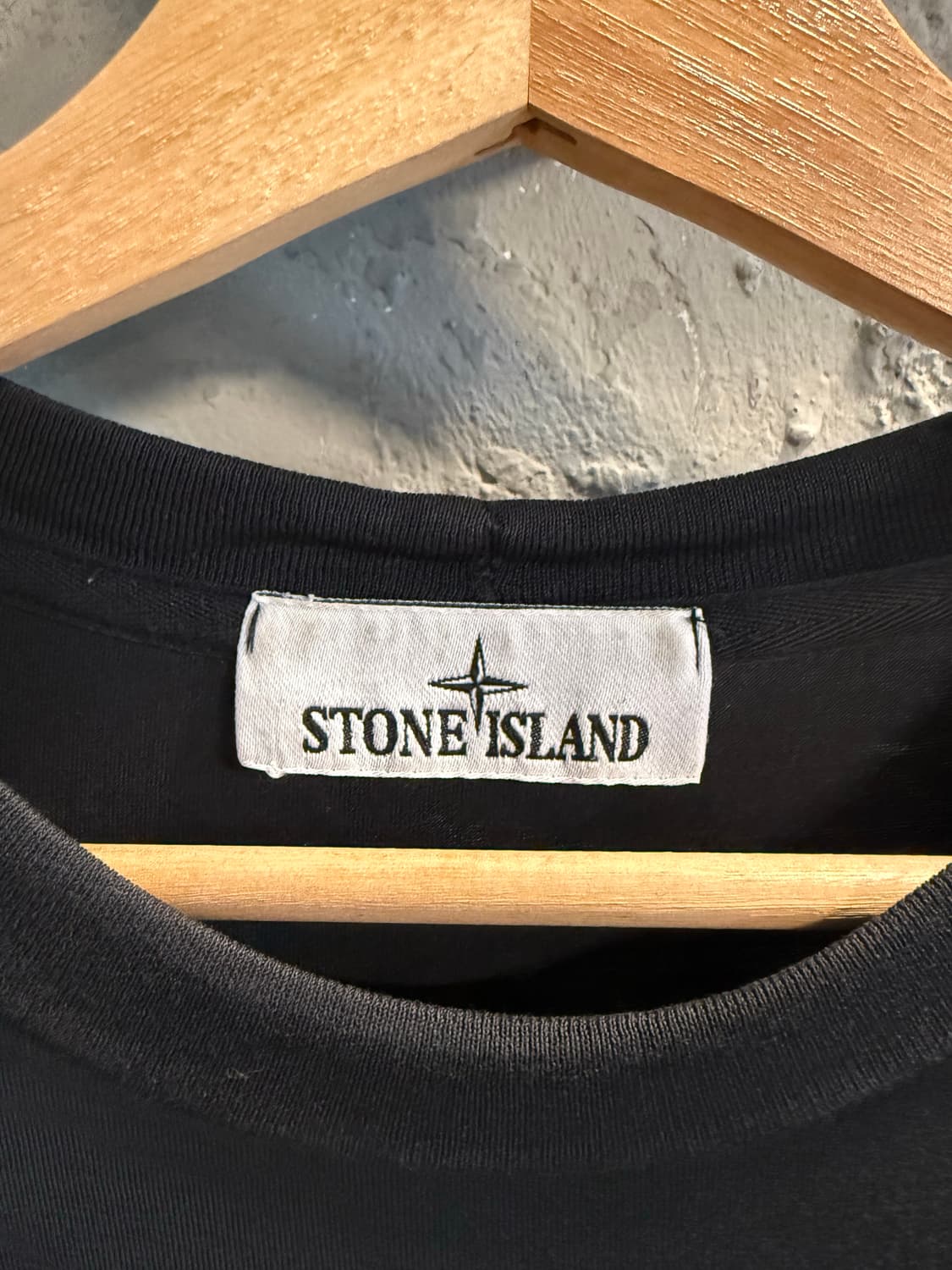 스톤아일랜드 STONE ISLAND 패치 로고 반팔 티셔츠 블랙L 상품이미지5
