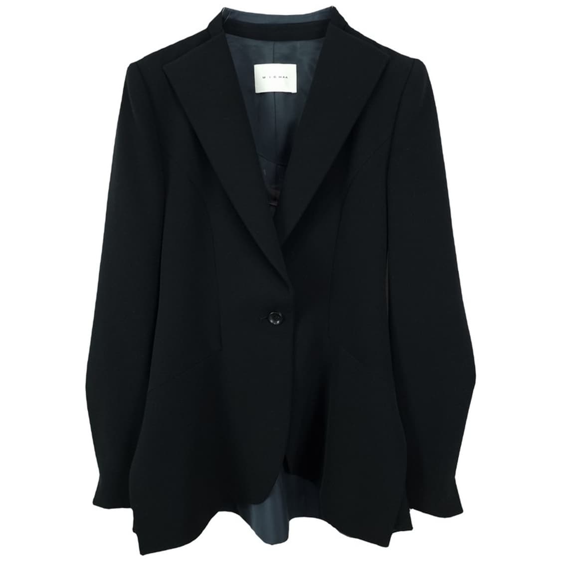 [미샤] 엘레강스 슬림핏 원버튼 블레이저 자켓 블랙 M18992 상품이미지2