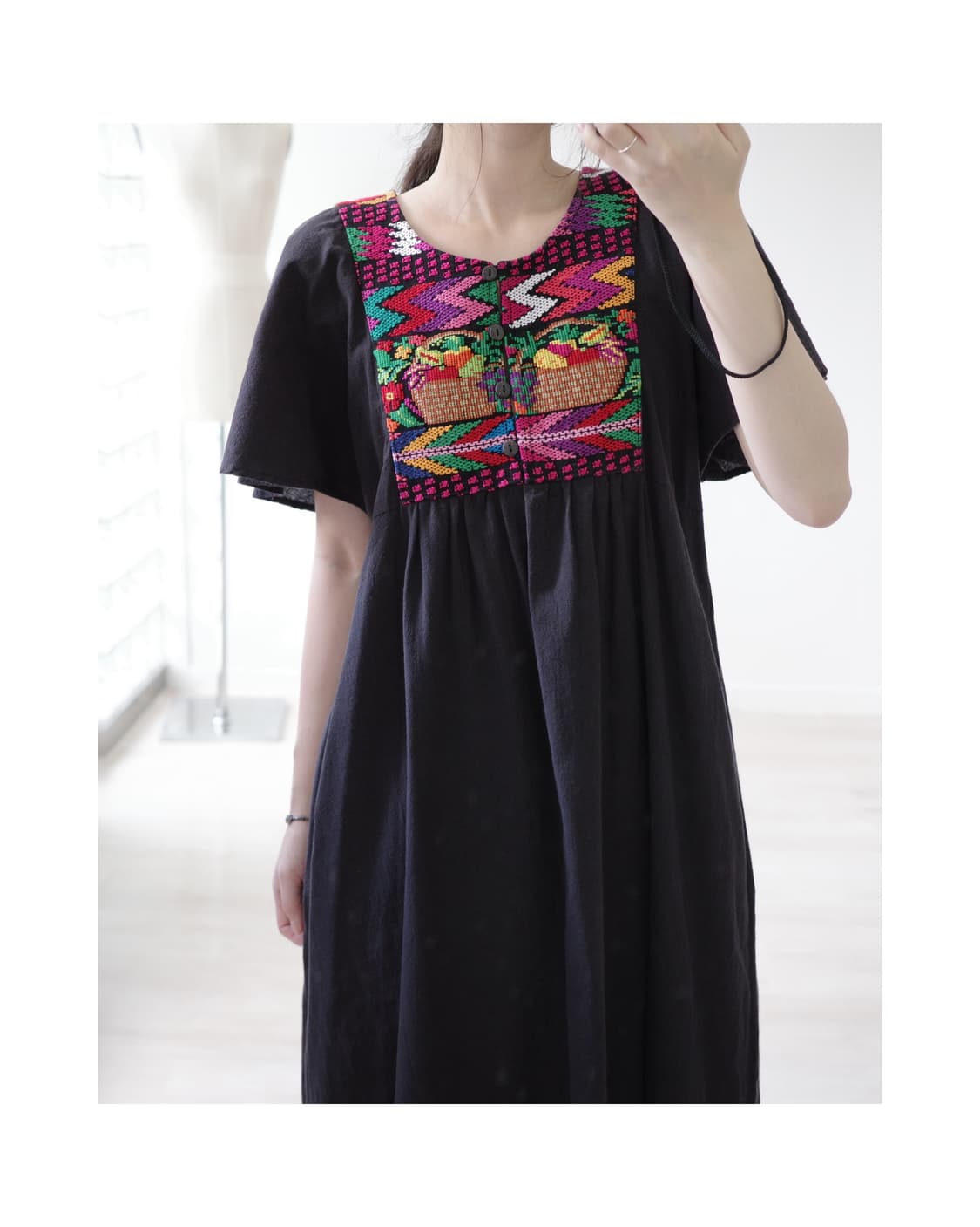  TITICACA ethnic black dress 상품이미지3