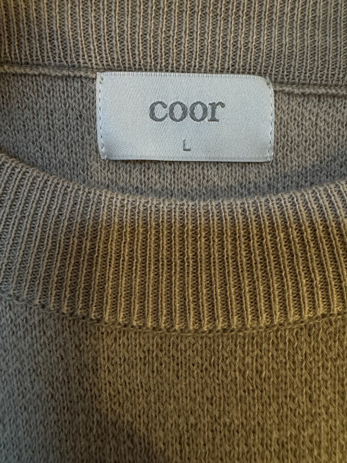 [L]쿠어 라운드넥 울 니트 아이보리 상품이미지4