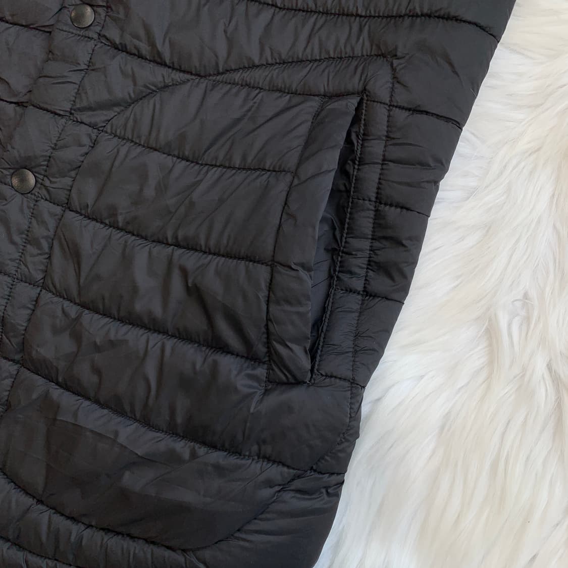 일본 빈티지 Navy 빅포켓 경량 패딩 베스트 1731 상품이미지5