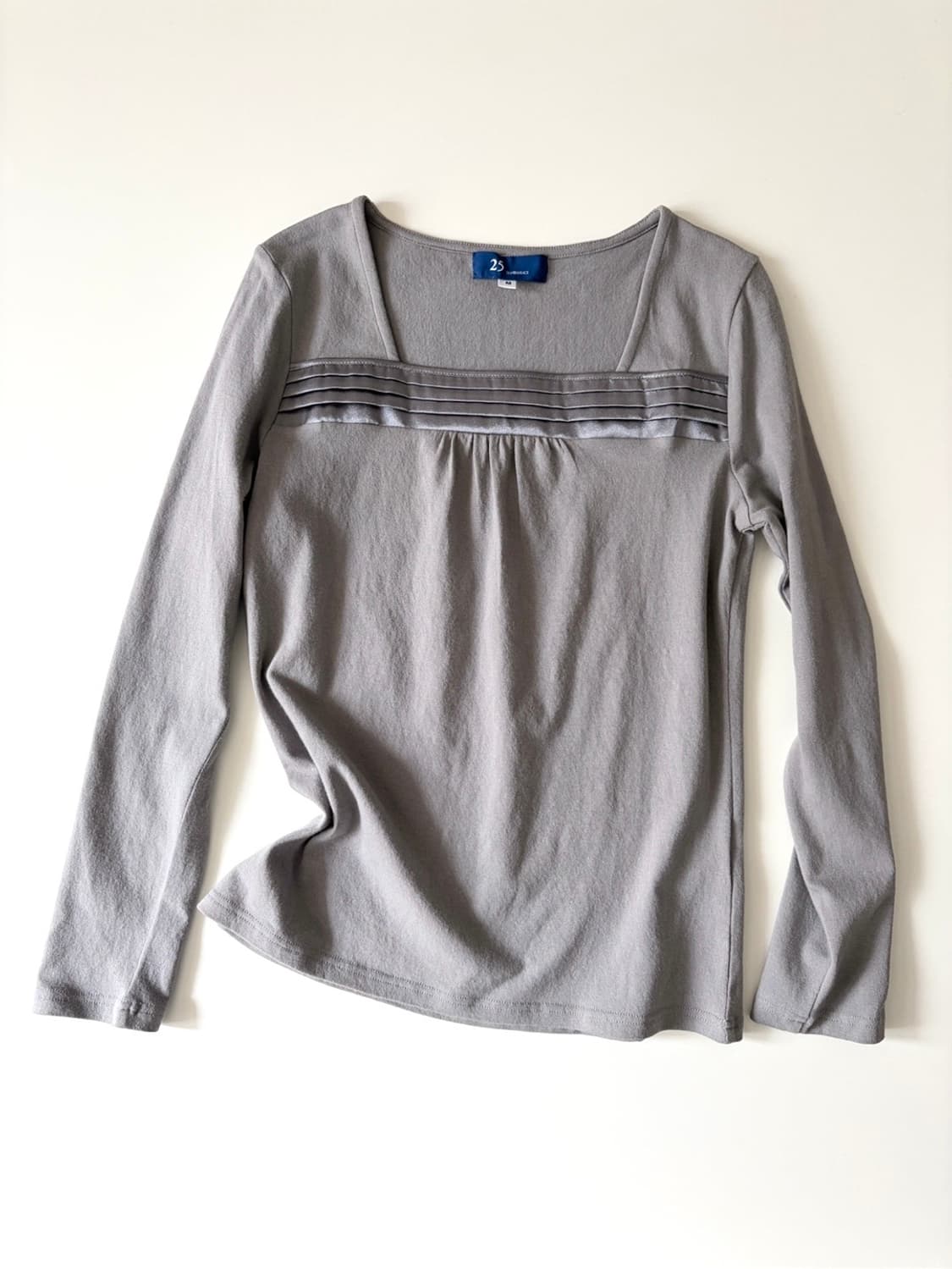 square neck long sleeve top 상품이미지1