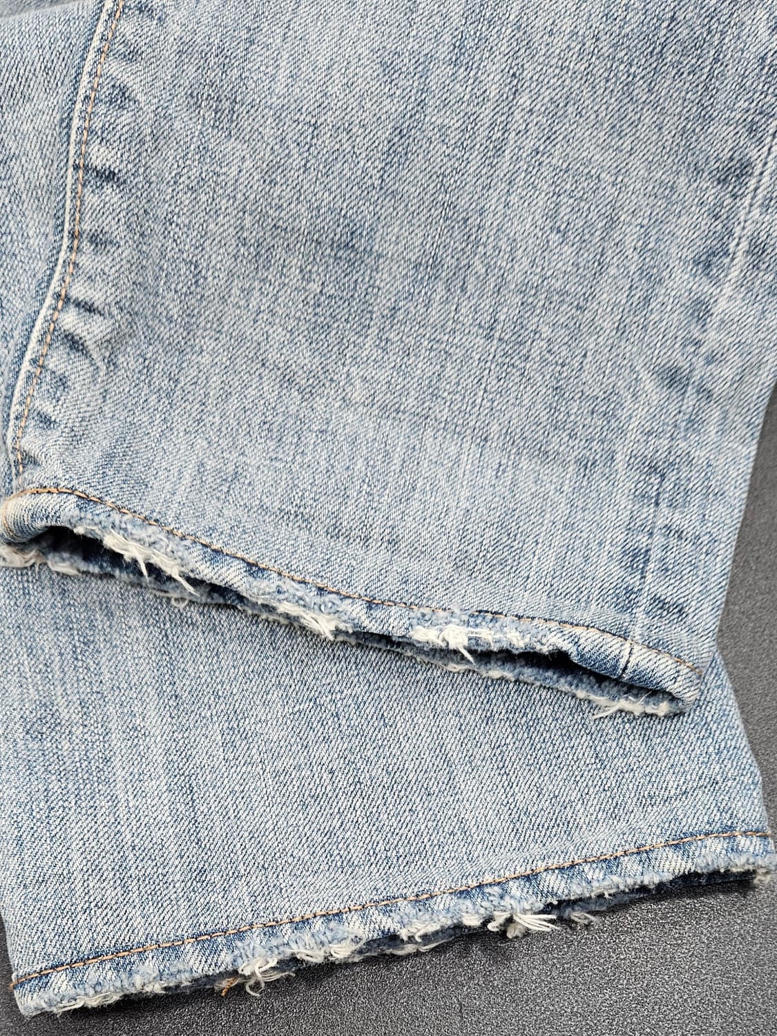 리바이스 513 데미지 워싱 패치워크 데님 팬츠 W28L32 상품이미지4