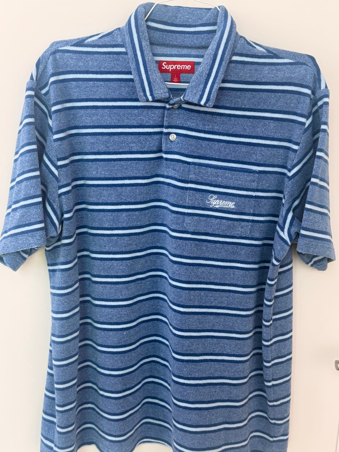 슈프림(Supreme)의 24SS 시즌 스트라이프 테리 숏슬리브 상품이미지1