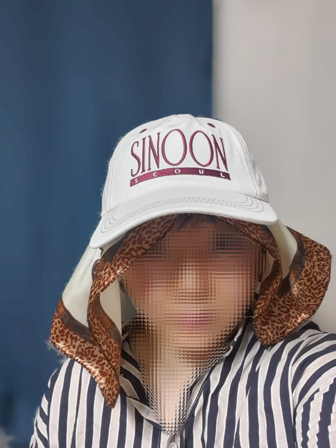 화이트베이지 레드 레터링 sinoon 시눈 볼캡 모자  상품이미지9