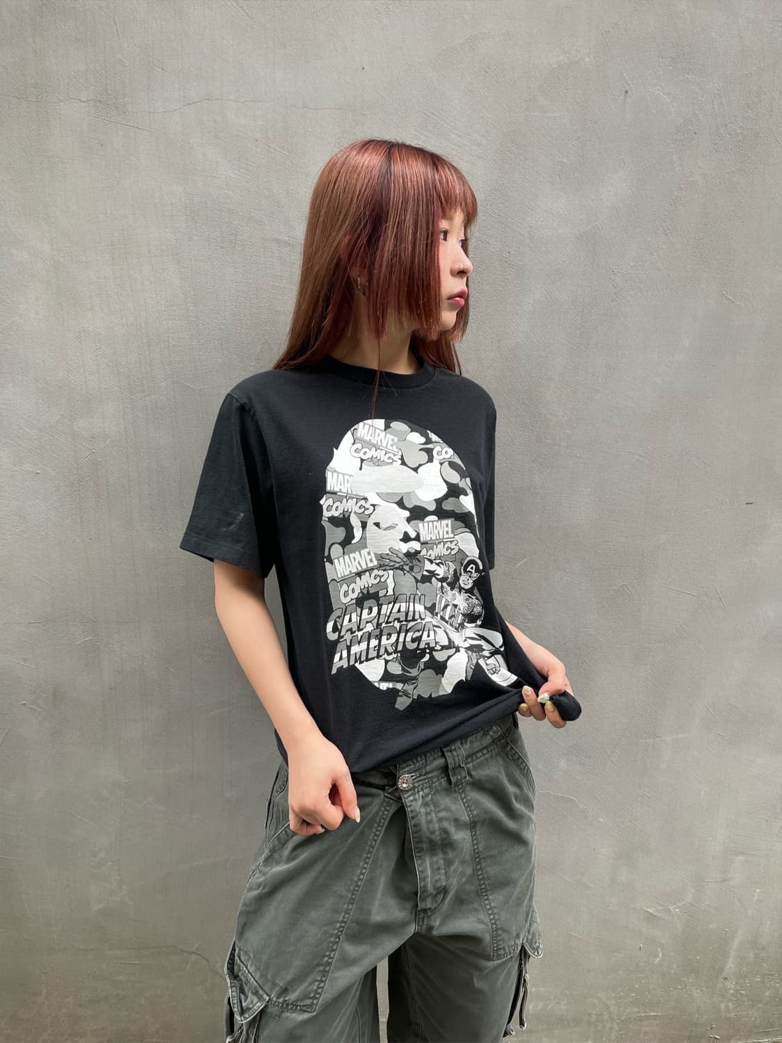 마블 x 베이프 사루 티셔츠 상품이미지3