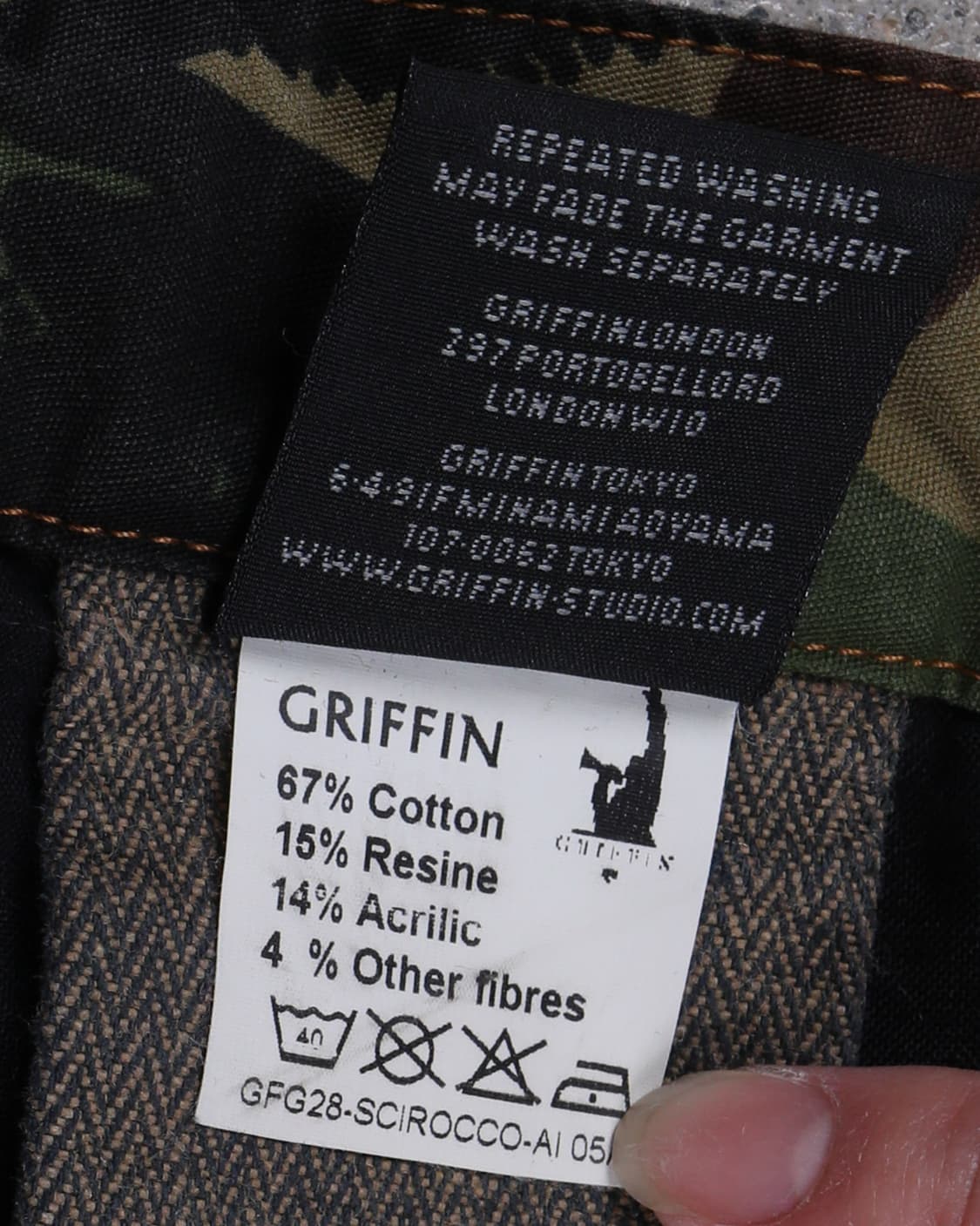 Griffin AW05 Scirocco Zip Vent Trousers 상품이미지8