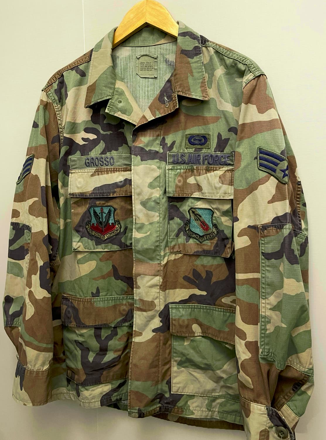 (M/R)90s US army 밀리터리 카모 우드랜드 BDU 셔츠 자켓 상품이미지3
