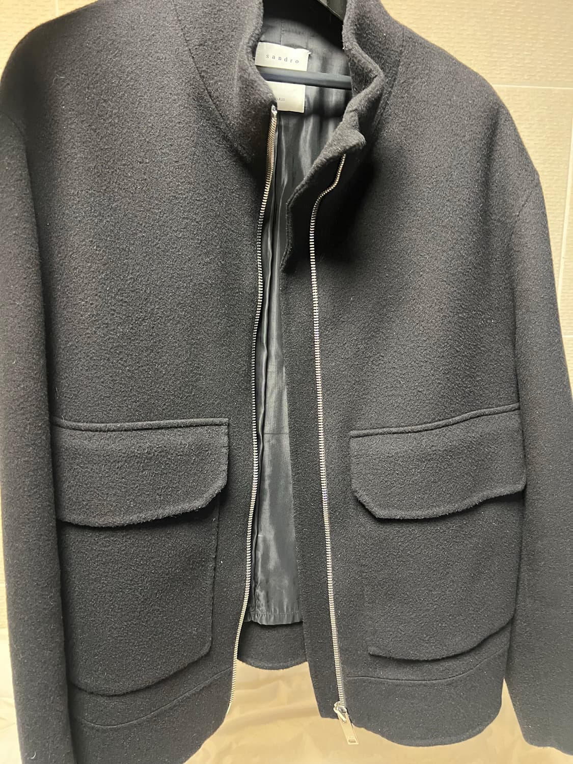 산드로옴므 울캐시 자켓 블랙 상품이미지1