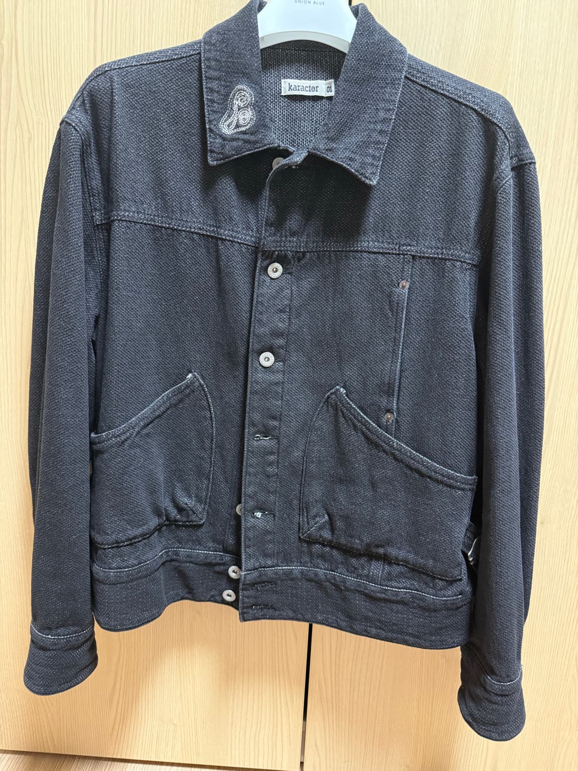 카락터 데님 트러커 자켓 Canvas black [01] 상품이미지3