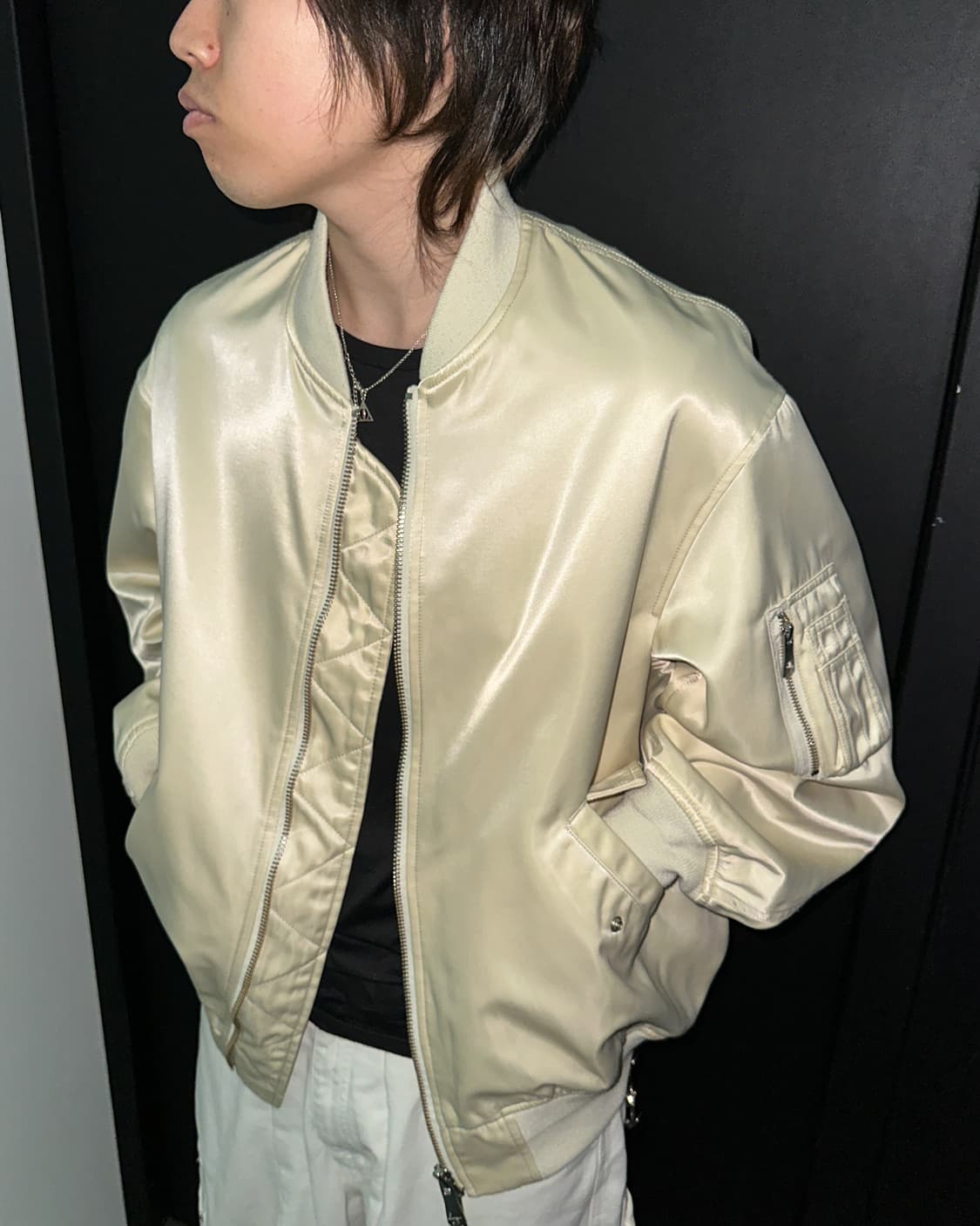 Sly 나일론 새틴 Ma-1 자켓 상품이미지1