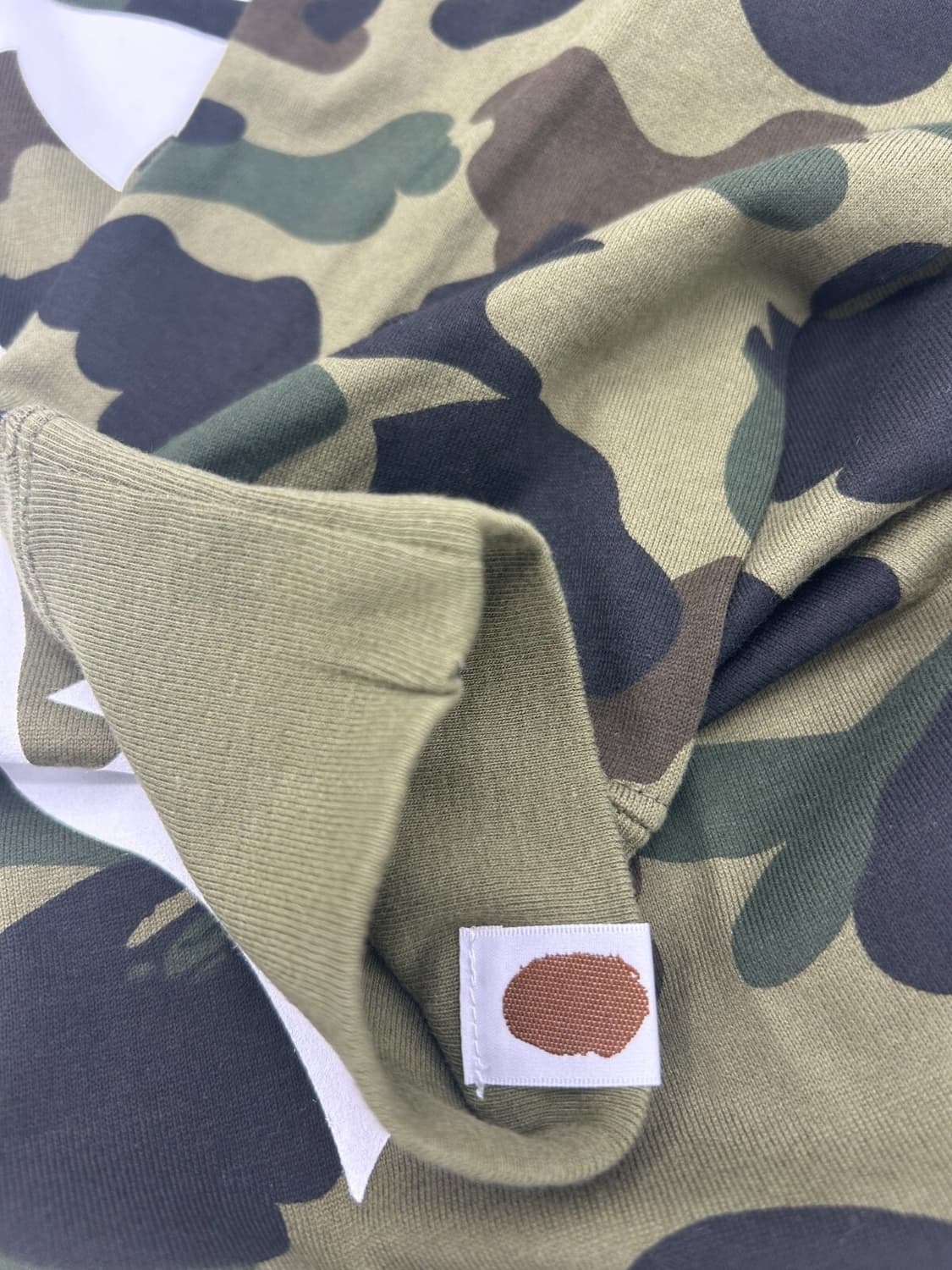 베이프 1st 카모 샤크 로고 롱슬리브 티셔츠 녹계 L 상품이미지5