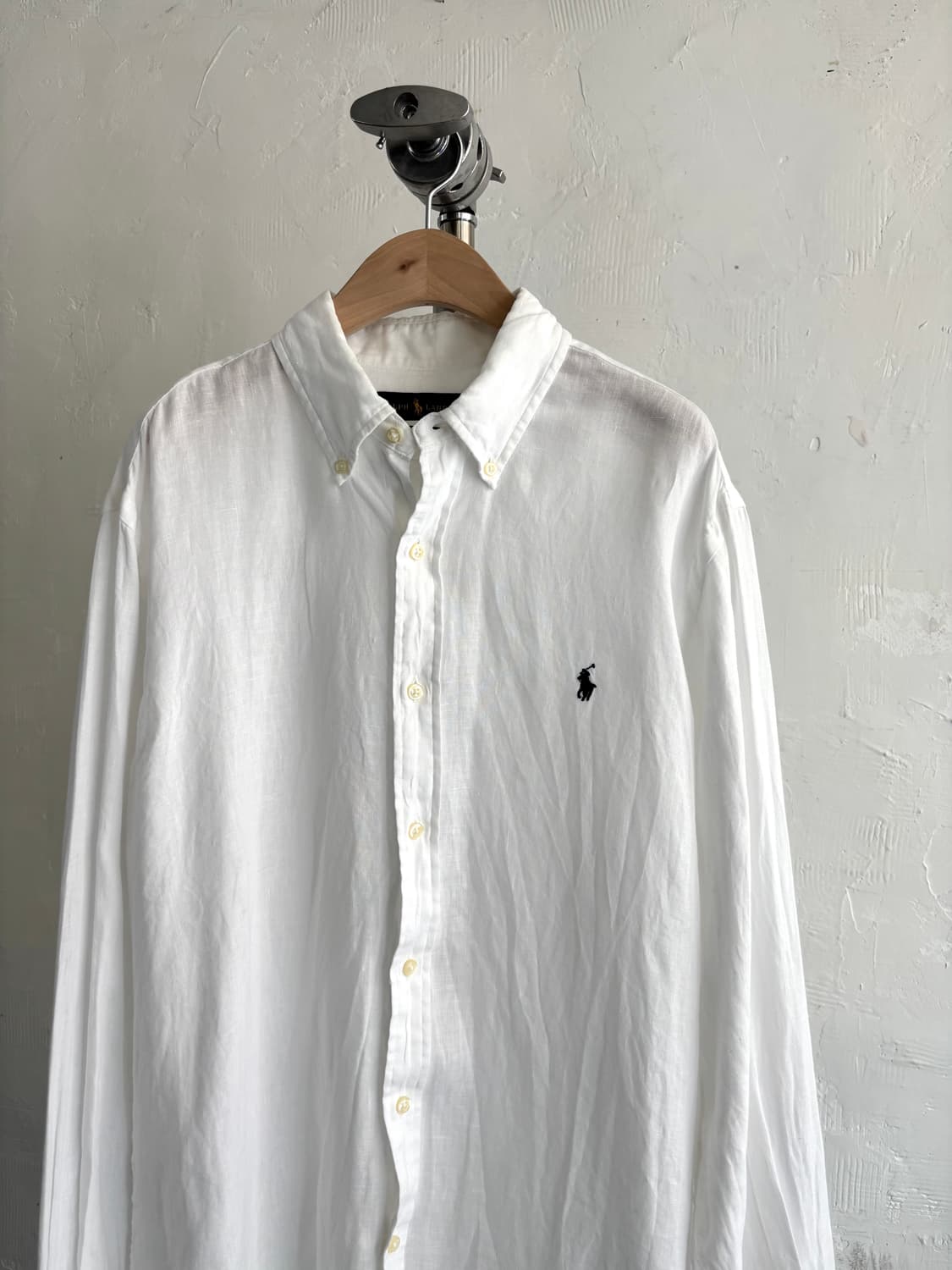 Polo 폴로 랄프로렌 신형 화이트컬러 클래식 핏 린넨셔츠 상품이미지2