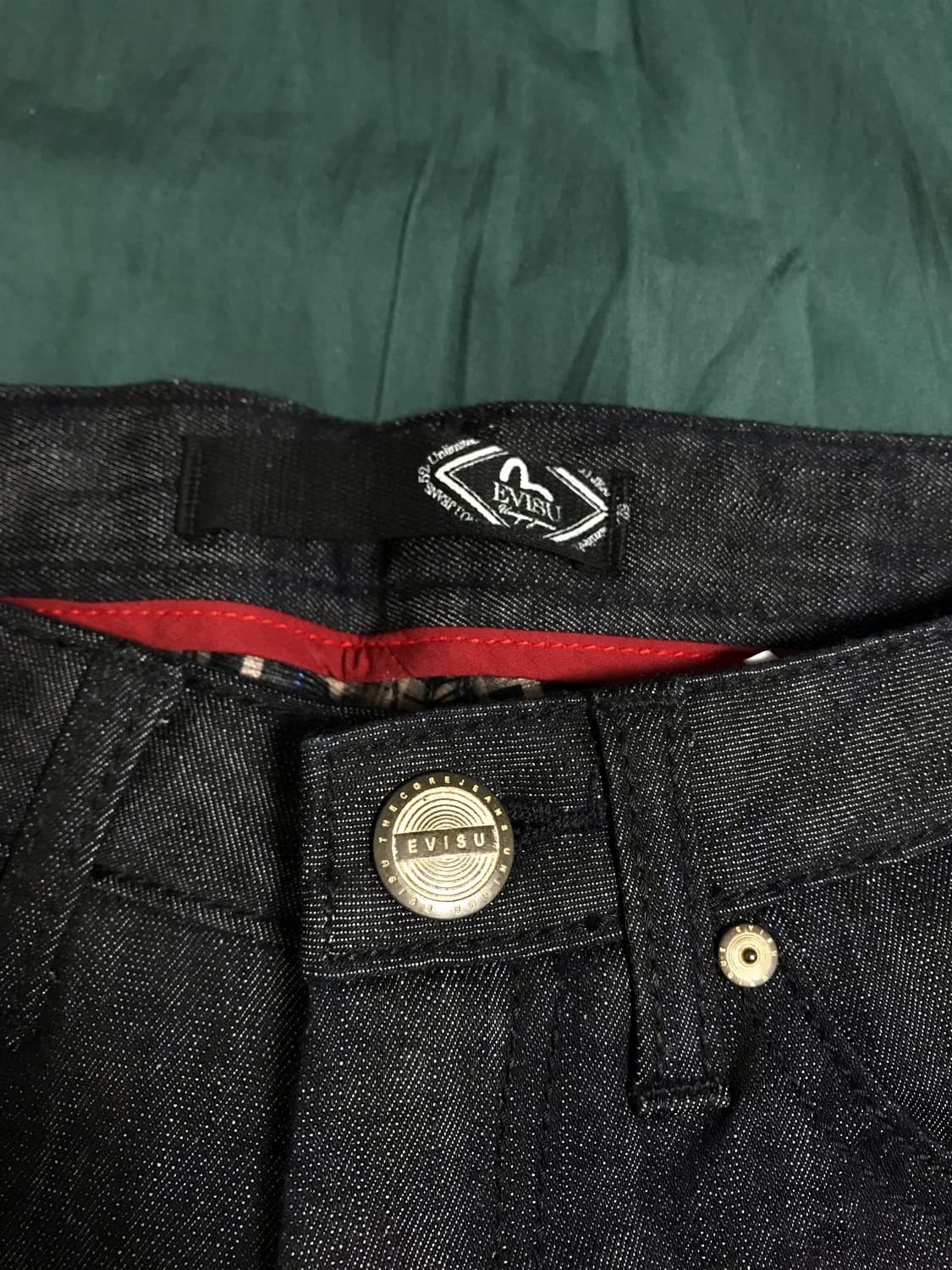 에비수 빈티지 체크 포켓 청바지 데님 로우라이즈 상품이미지5