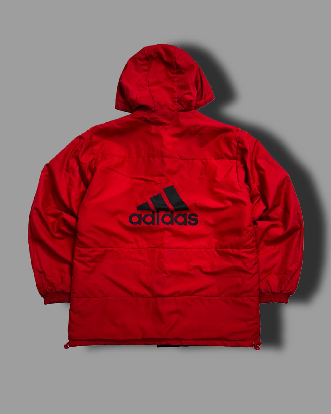 아디다스 블랙 레드 리버시블 빅로고 후디 점퍼 95 상품이미지8