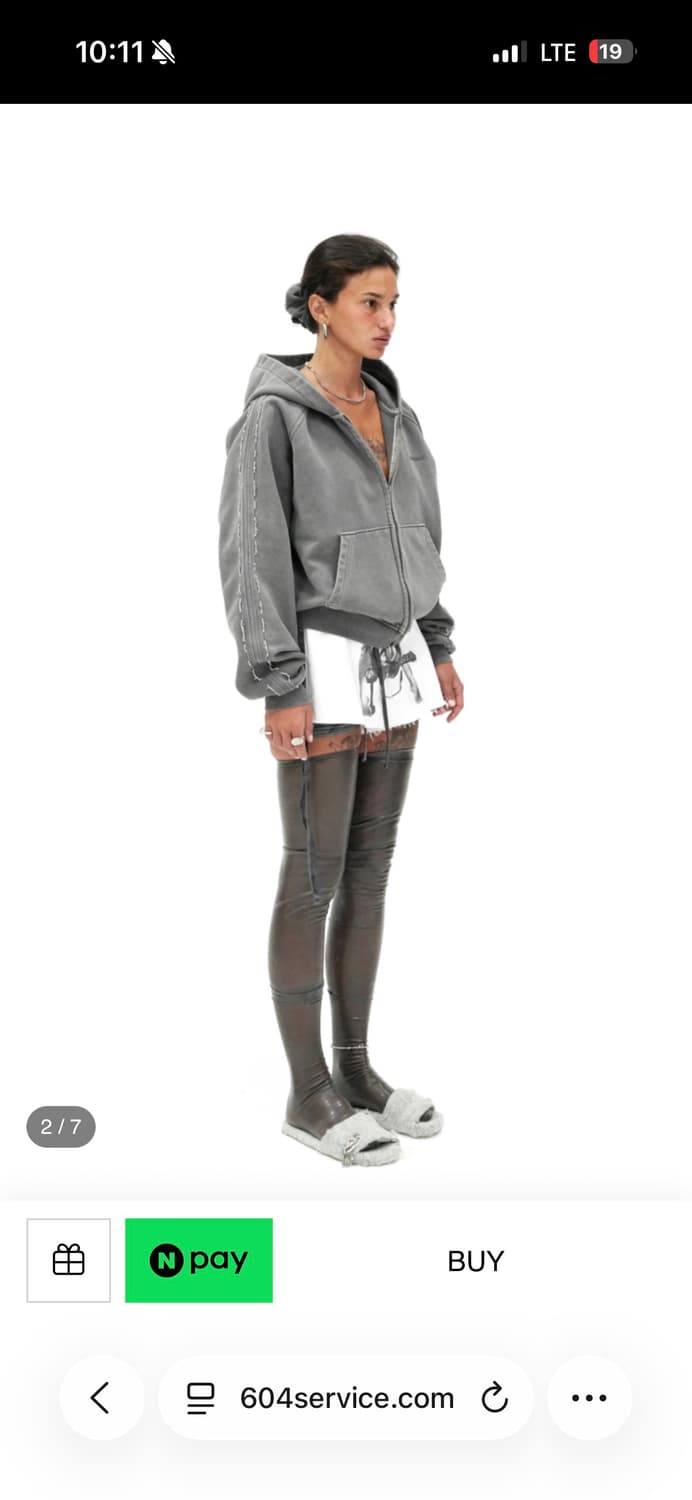 604service 서비스 비즈 후드집업 점퍼 자켓 스터드 워싱 빈티지 상품이미지2