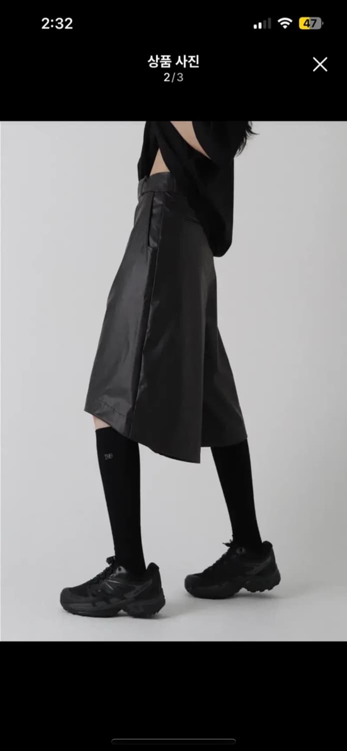 트리밍버드 레더 하프 팬츠 버뮤다 브라운M /Leather Half Pa 상품이미지2