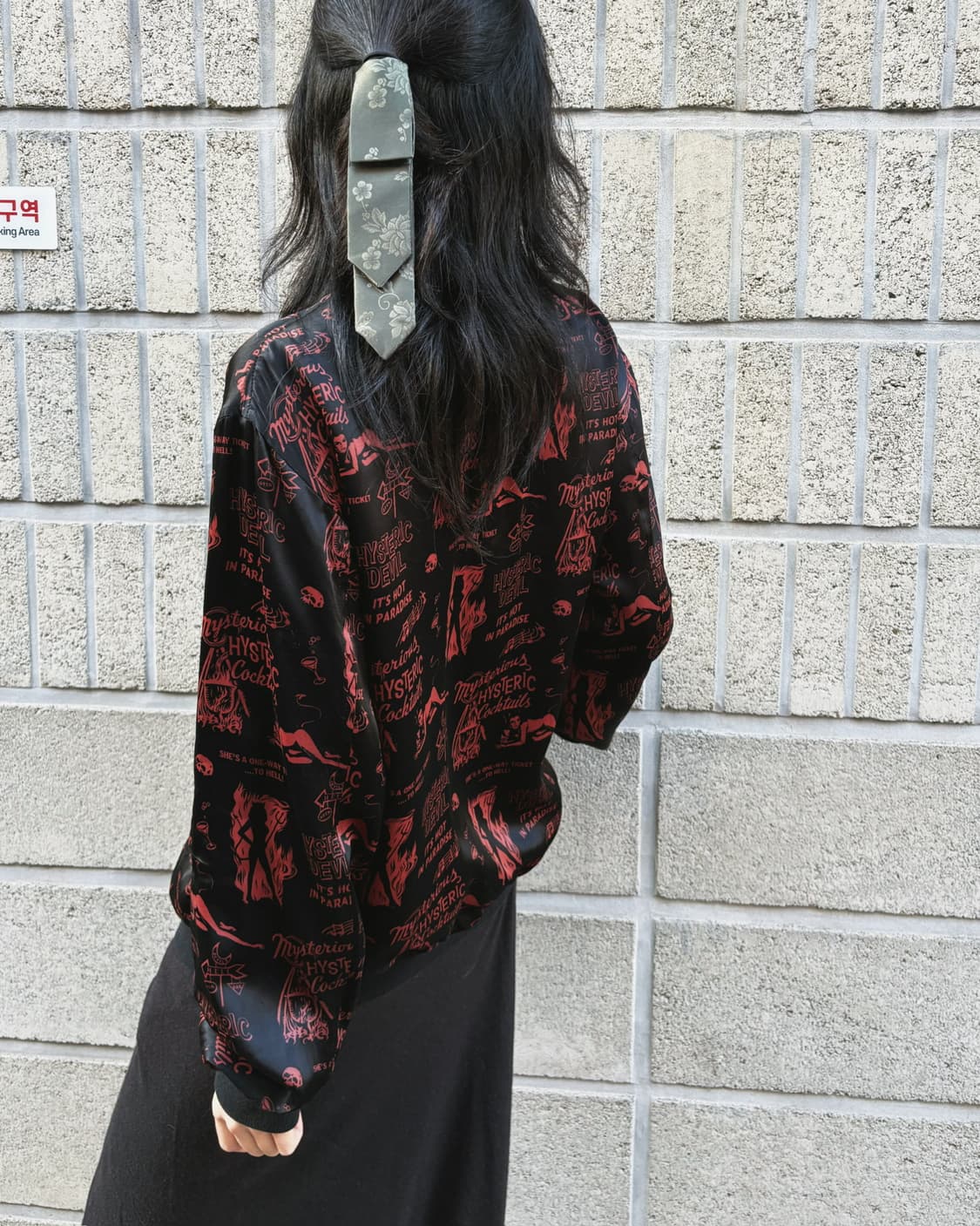 히스테릭글래머 데빌 아트워크 패턴 블루종 상품이미지5