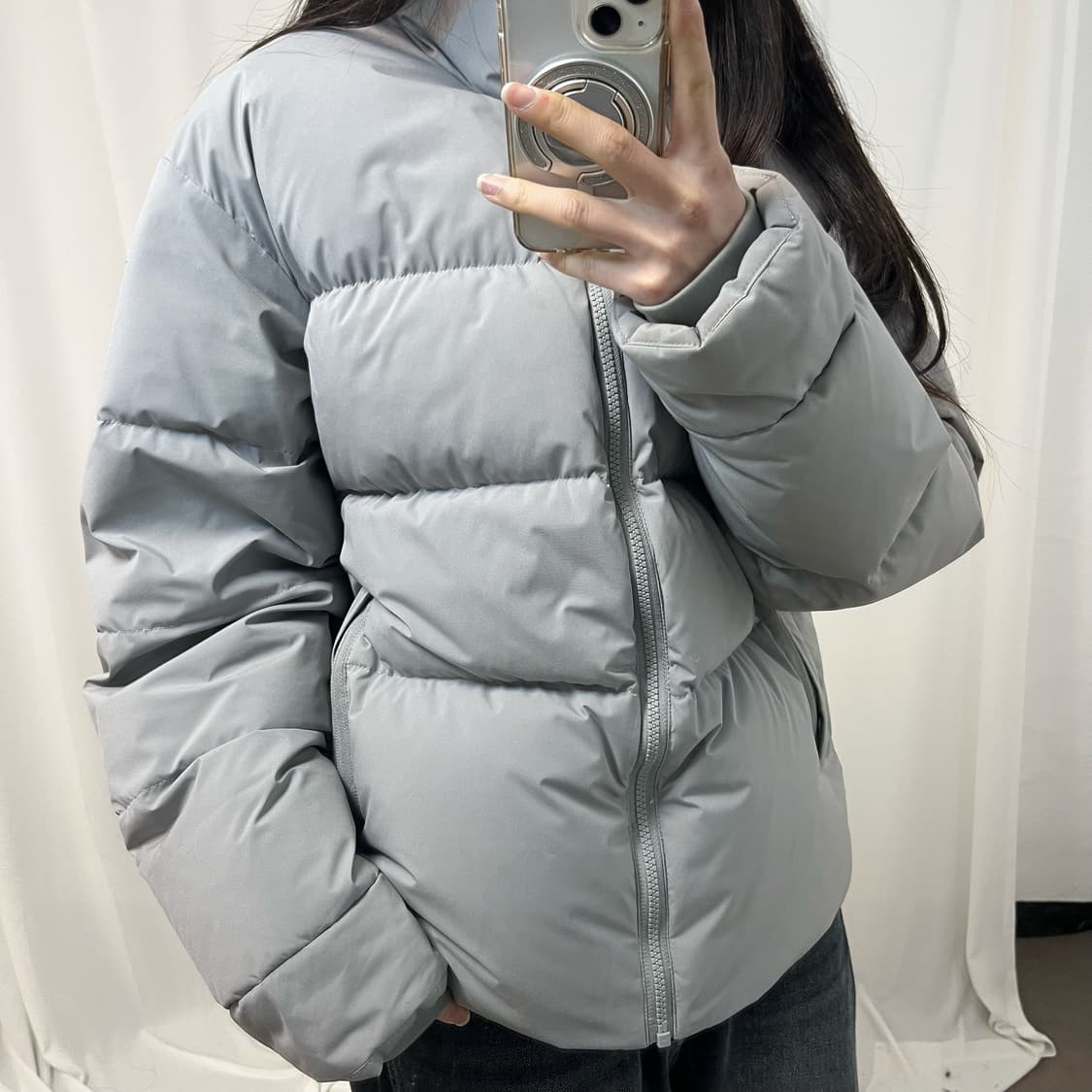 Lafudge Store 700 Fill Power Gray Puffer 상품이미지3