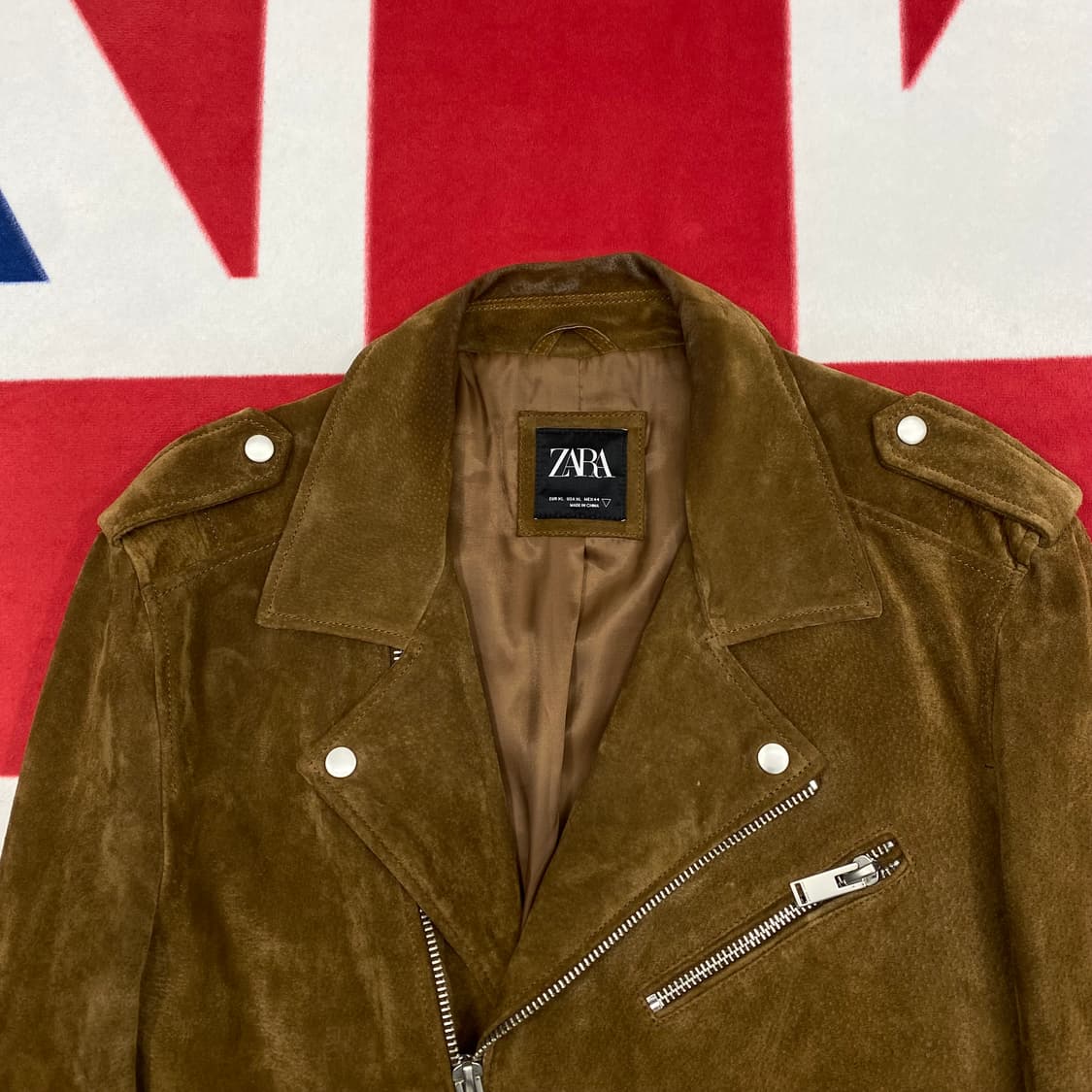 자라 돈피 스웨이드 라이더자켓 XL 상품이미지3