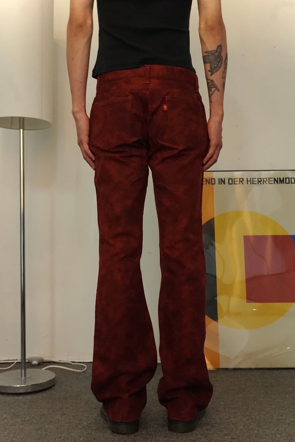 Y2K Vintage Red Flare Jeans 상품이미지3