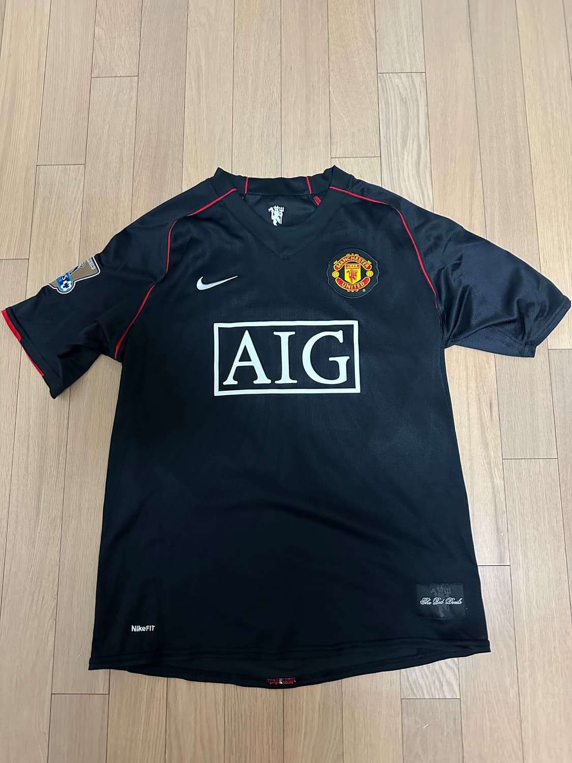 07-08 맨유 어웨이 호날두 (황금사자패치/M)올드래플/빈티지 상품이미지10