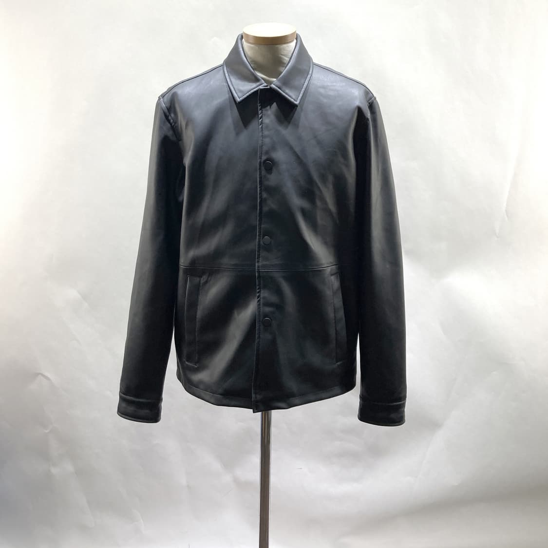 자라 남성레더자켓 카라 블랙 M  상품이미지1