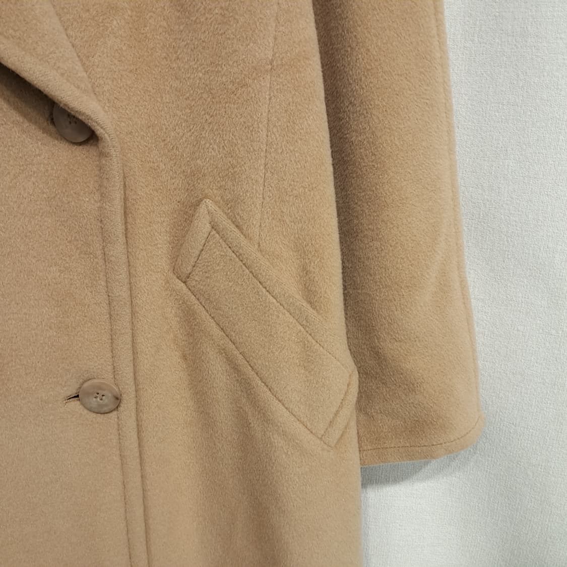 CL284 XL 마렐라 90s 이태리판 울캐시미어 더블 카멜 롱코트 상품이미지8